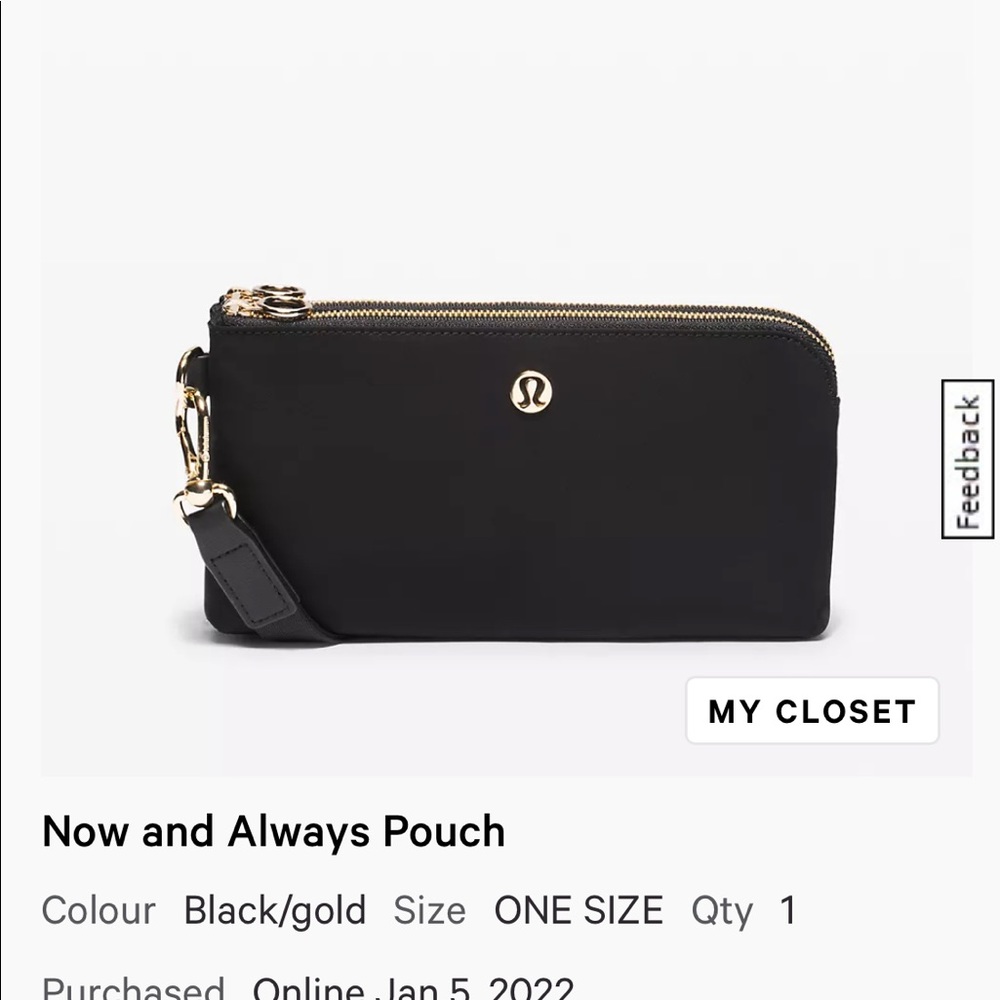 Lululemon wristlet wallet